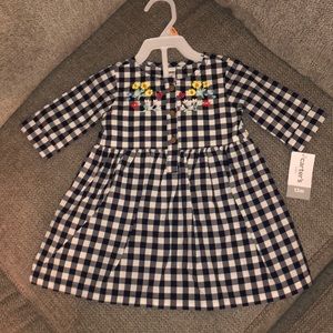 Baby Girl plaid dress NWT